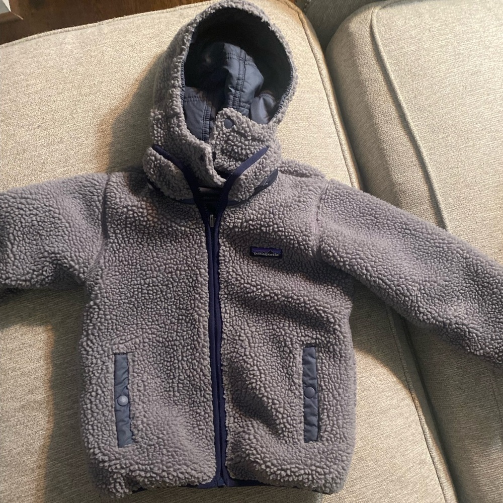 Kids Patagonia reversible fleece jacket